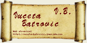 Vuceta Batrović vizit kartica